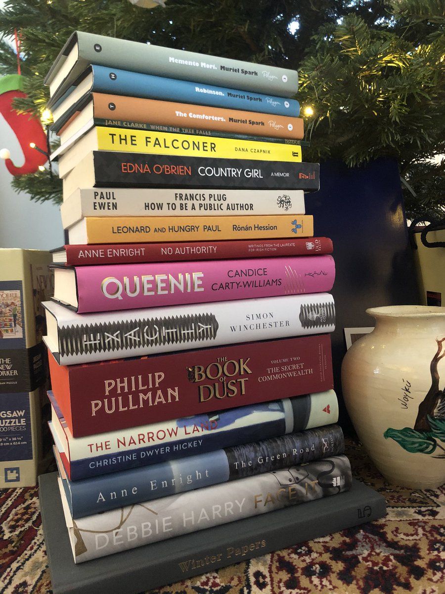 wordsofhelen's tweet photo. Combined Chrimbo #BookHaul from our house - feeling very spoiled! Amazing to receive a lovely hardback of much loved #Enright and always mad about the now annual tradition of #WinterPapers! https://t.co/q2NpUUhFcb