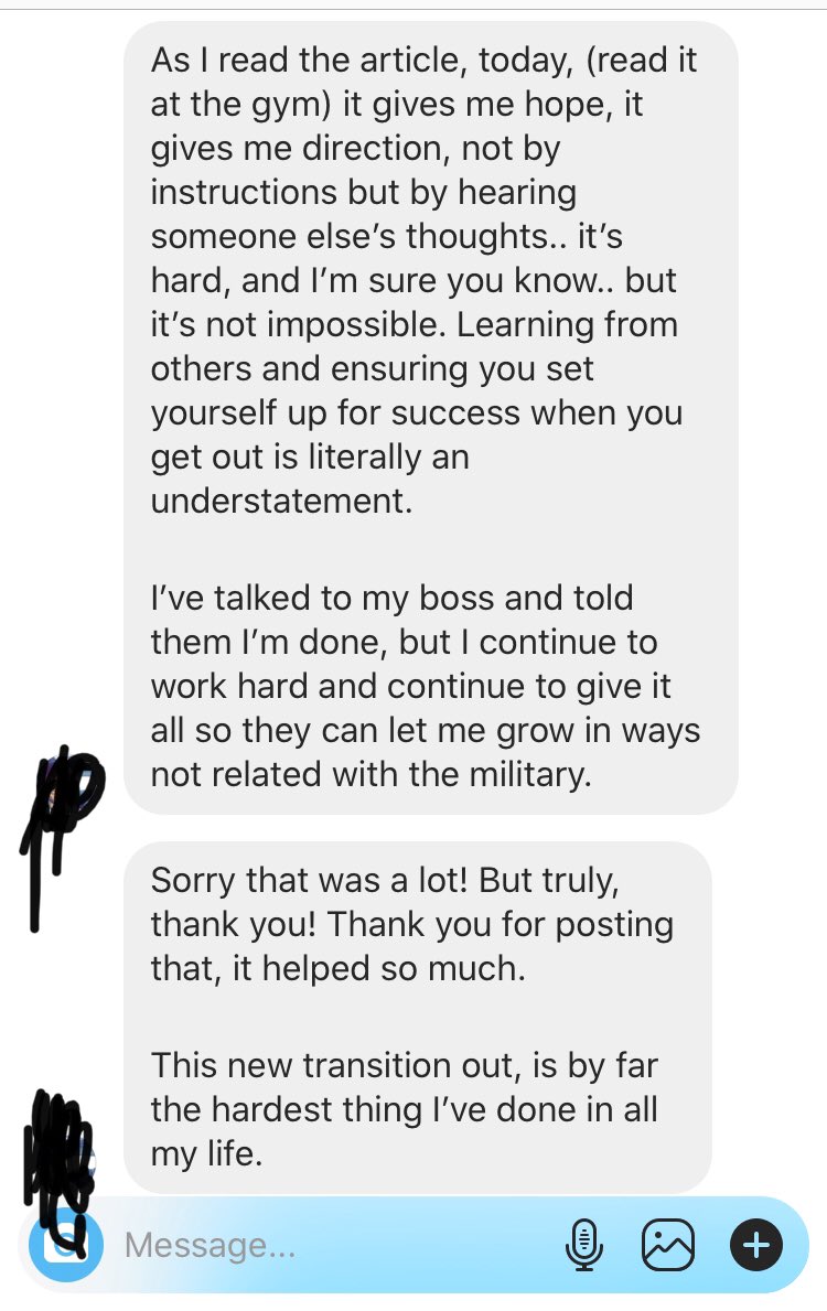 thevetpro's tweet photo. One of my old squad leaders reached out to me with this about my latest post. 

I want you to be the best version of you, whoever that you is. 

#Veterans #military #WritingCommunity #vetswhowrite #SundayThoughts #SundayMotivation https://t.co/xQXOavHnS8