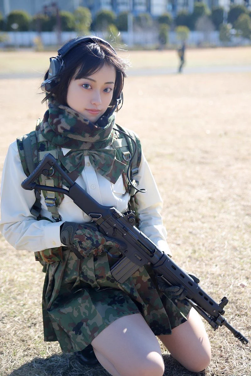 元自衛官による、JKのコスプレ(冬ver)が話題www