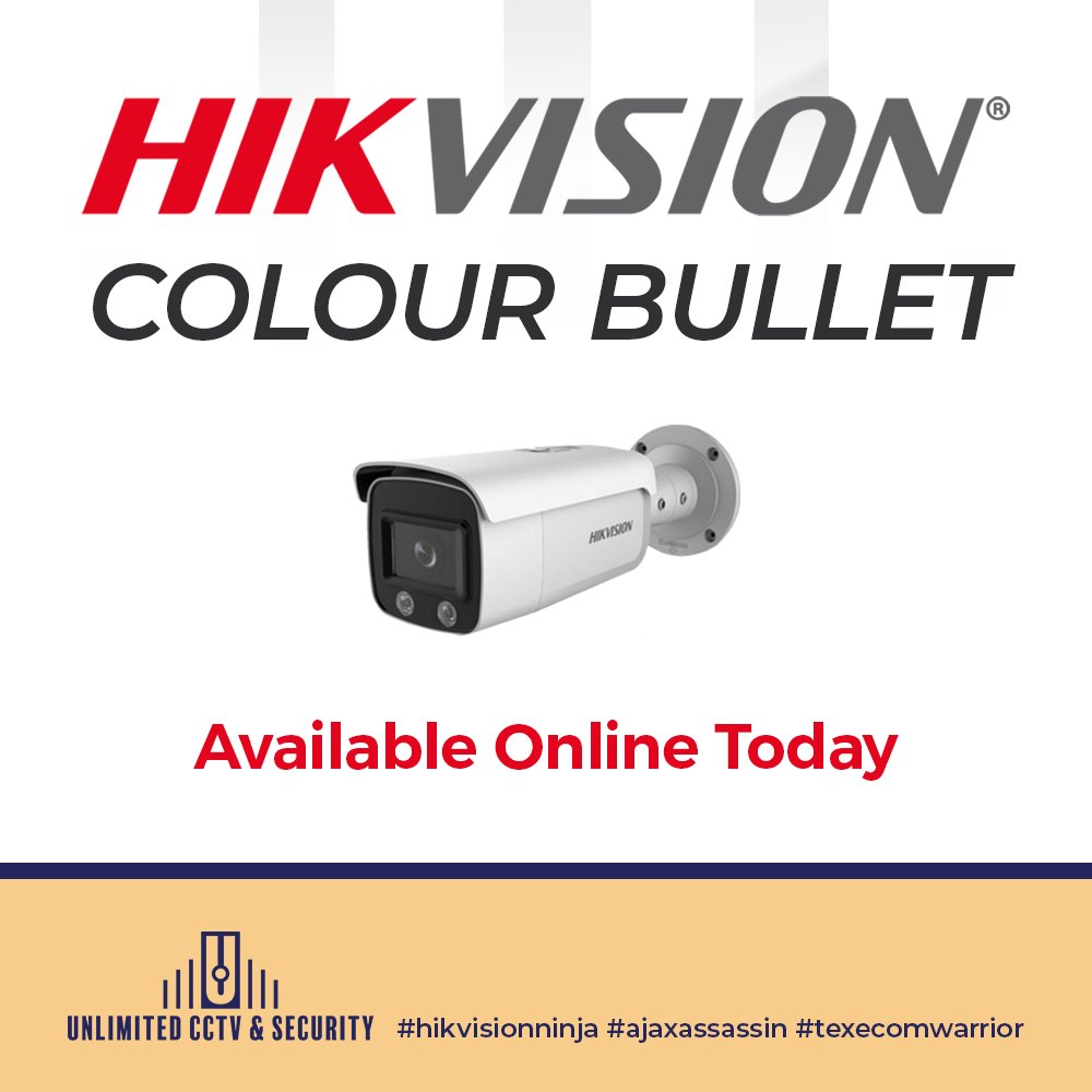UnlimitedCCTV's tweet photo. Here are some of the important features of our HikVision ColorVu camera:
4MP high resolution
4mm fixed lens
Full time colour
Triple stream
Have a look here: https://t.co/2mpuJM8Dkh
#hikvisionninja #ajaxassassin #texecomwarrior #tradeonly #hikvision #texecom #ajax #fireprotect https://t.co/eGjIRAbejD