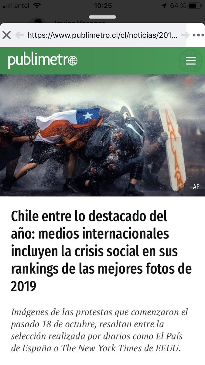 elDireFranco's tweet photo. @PublimetroChile ojo ahí!! La foto que publican es de @javier_vergarap y NO de la agencia AP. Para que se comuniquen con él y depositen lo q le corresponde y a quien corresponde. Gracias!! https://t.co/RdcdcPsTzP