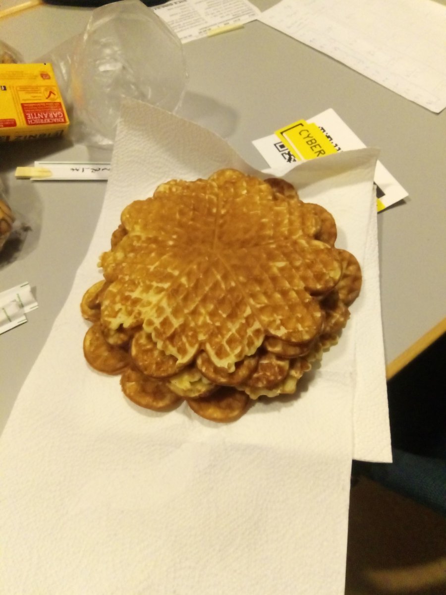 Hughe stack of waffles.
