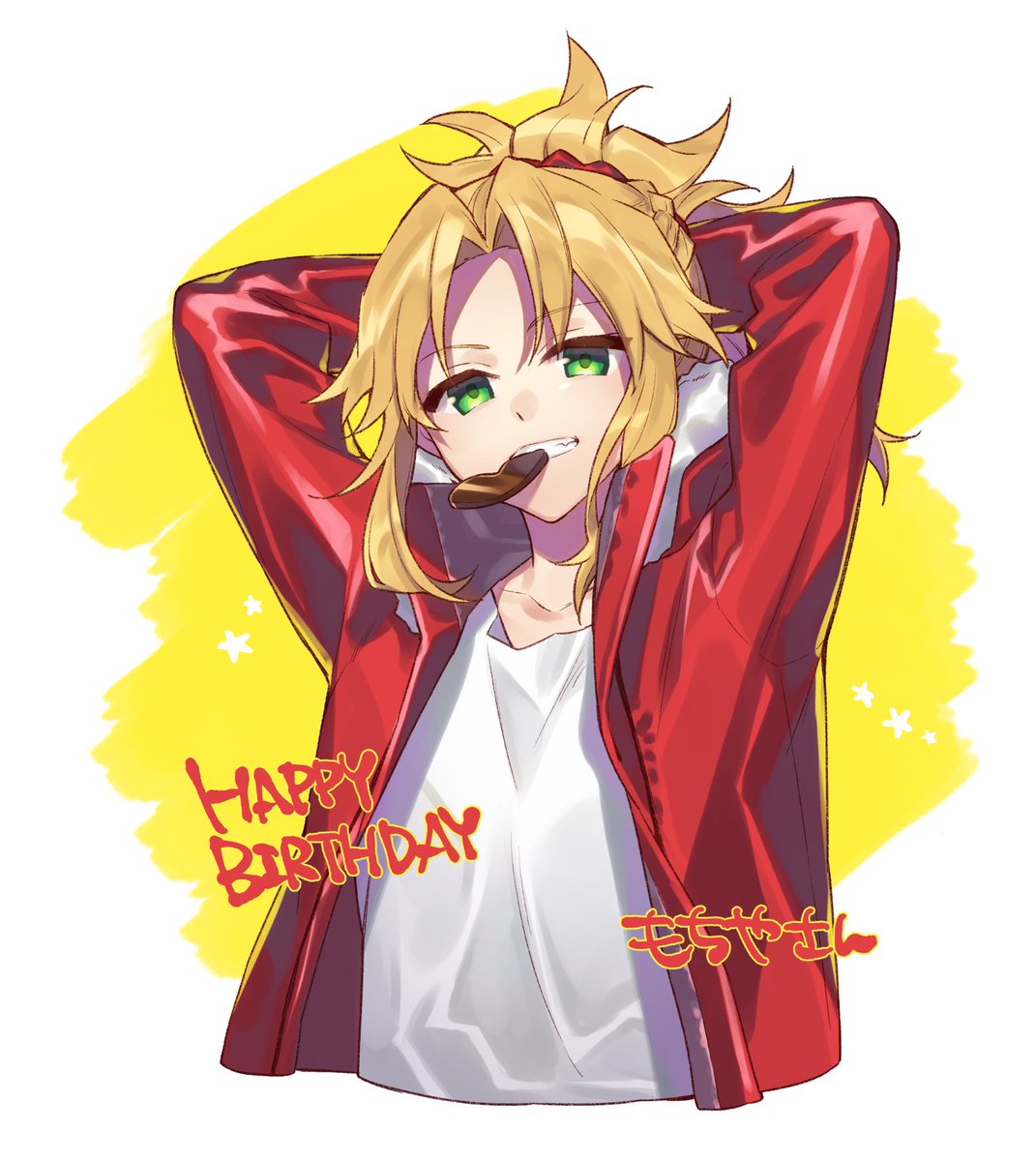 モードレッド(Fate) ,モードレッド(Fate) 「@ppcccc_cos 今日ももう終わりそうですが、お誕生日おめでとうございます」|かんゆくんのイラスト