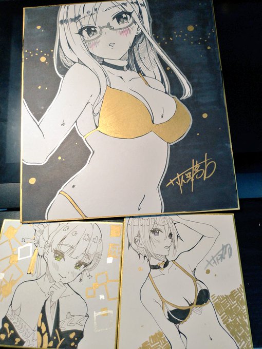 今回色紙は白黒と金銀で行こうと思います🤔🤔🤔 