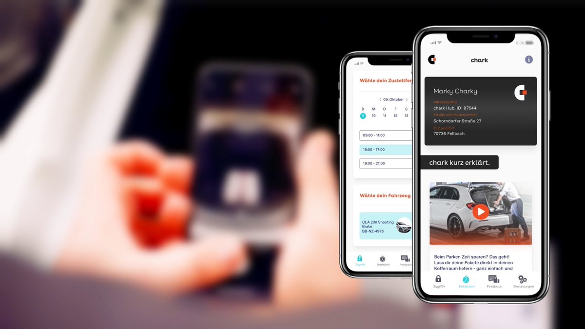 1886Ventures's tweet photo. ⭐️⭐️ One of the most exciting #Lab1886 launches of 2019?
Kicking off a new era of car delivery! New app #chark is designed to run errands & deliver packages to your car's trunk.*
What was your favorite new idea in 2019?
*Available in #Stuttgart. #Highlights2019 https://t.co/b5rbMzoADZ