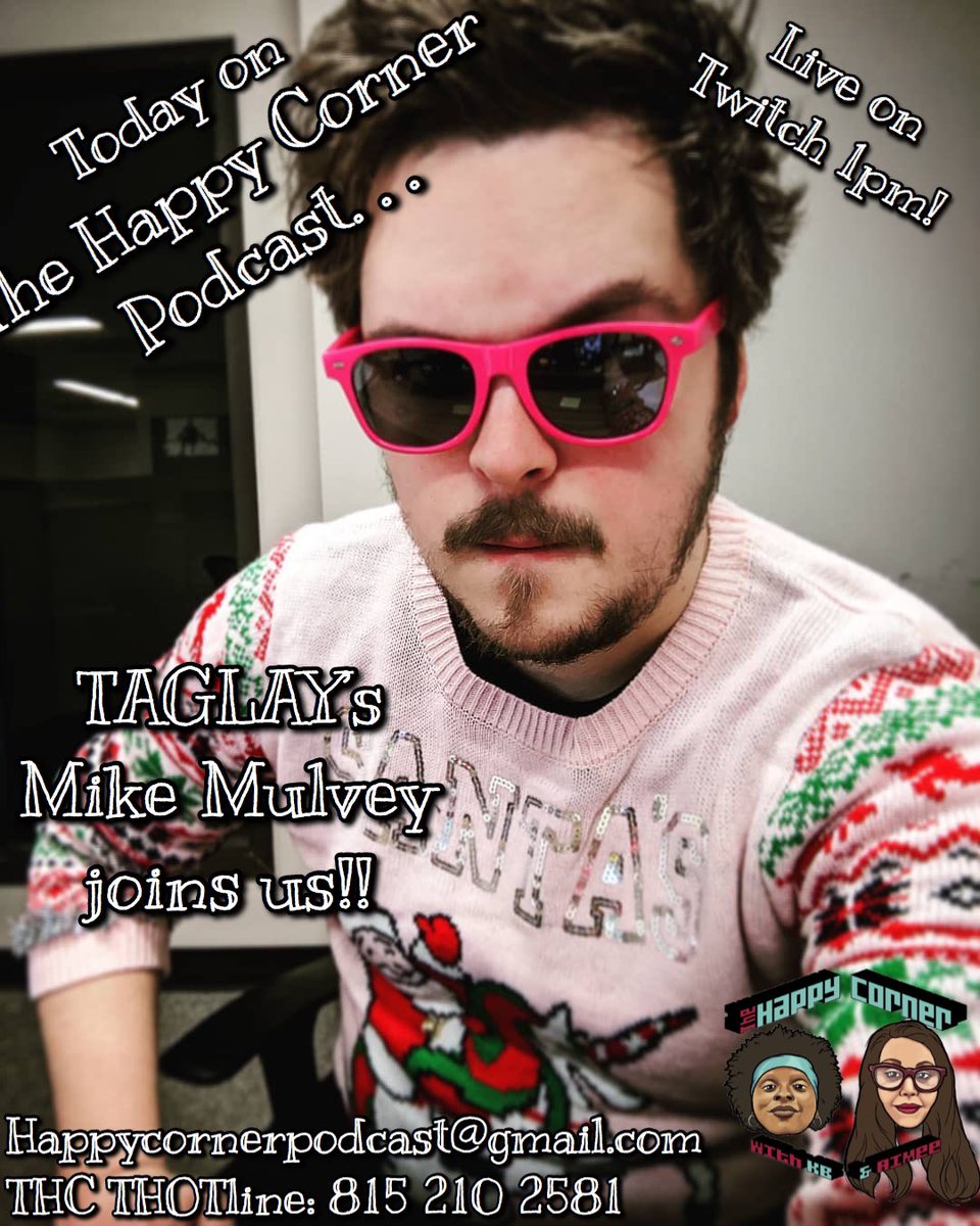 happycornerpod's tweet photo. Last episode of the year and of the season! Join us live on #twitch at 1pm! Write/call/text in for bad advice!! https://t.co/QmtbSdyNJA