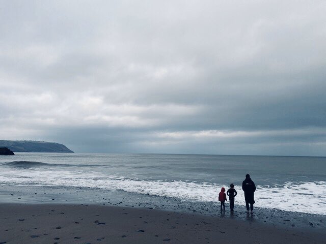 houseonabeach's tweet photo. Lifeskills with cousins. Skimming stones. Simple pleasures. @houseonabeach #Tresaith #westwales https://t.co/ljcuz8GDPa