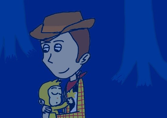 woody and forky walking