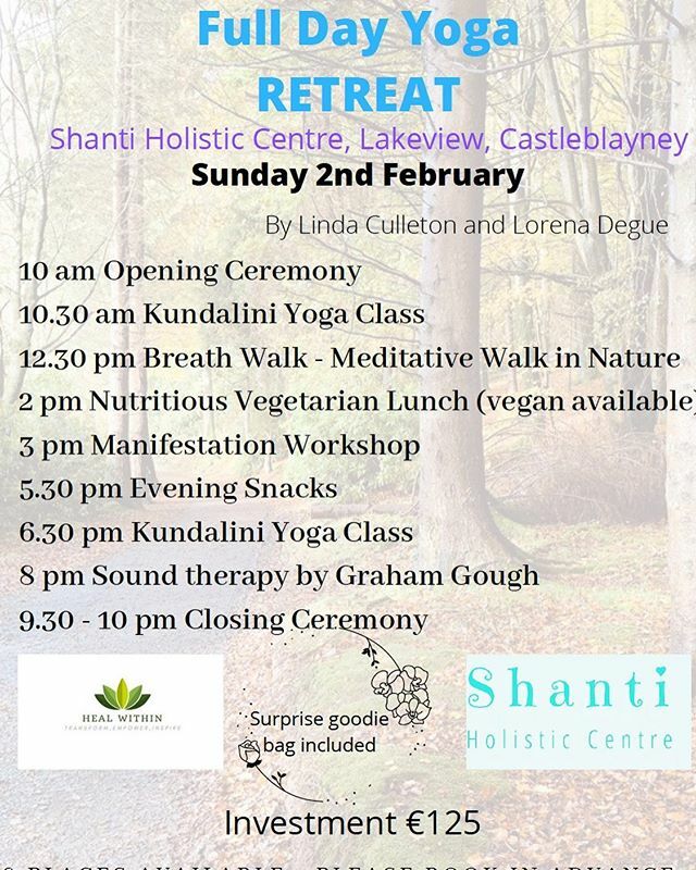 healwithinu's tweet photo. Looking for some time out just for You in the new year⭐️
We have a full day retreat where you will experience the transformational power of kundalini yoga and meditation, Breath walk meditations in nature, manifestation workshop- how to become aligned to… https://t.co/vP4tGtltPT https://t.co/vzaapjocVN