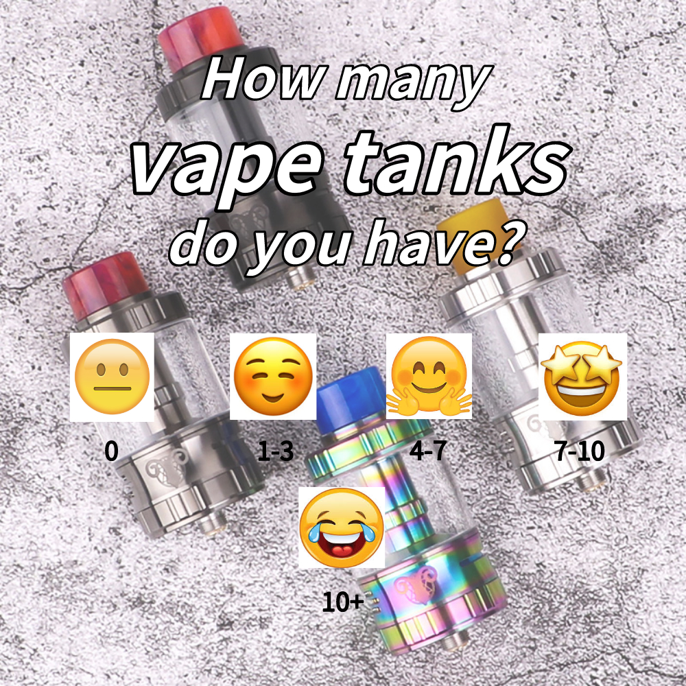 Gtaste5's tweet photo. How many tanks do you have? Comment with only emoji! 😆 #gtaste #gtastevape #aries30
🔞WARNING: This product is intended to be used with e-liquid products containing nicotine. Nicotine is an addictive chemical. For adult use only. https://t.co/LZmfA4RCFI