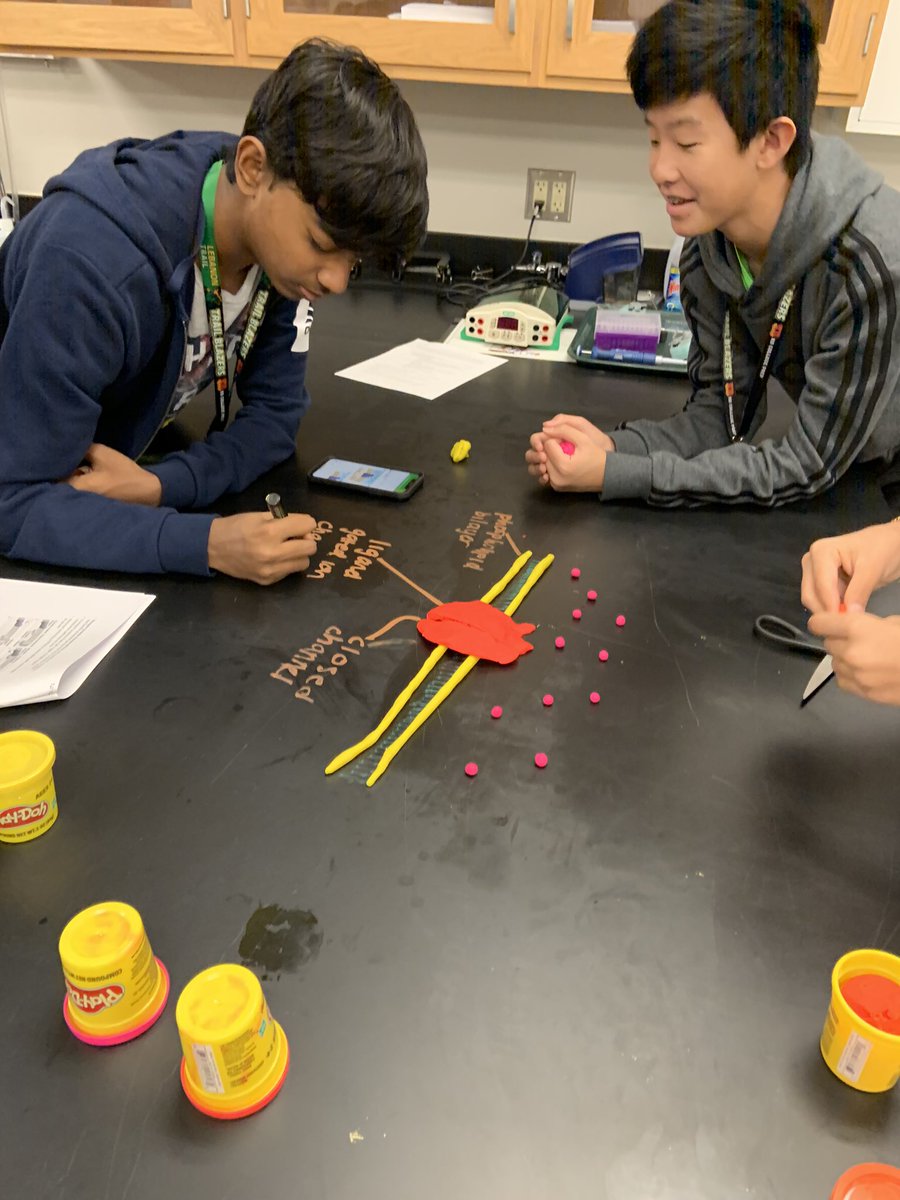 LTHS_science's tweet photo. AP Biology students filming stop motion videos to show the amazing process of cell signaling! #blazerbattles #ourFISDstory @LebanonTrailHS https://t.co/aFoAkkGYOv