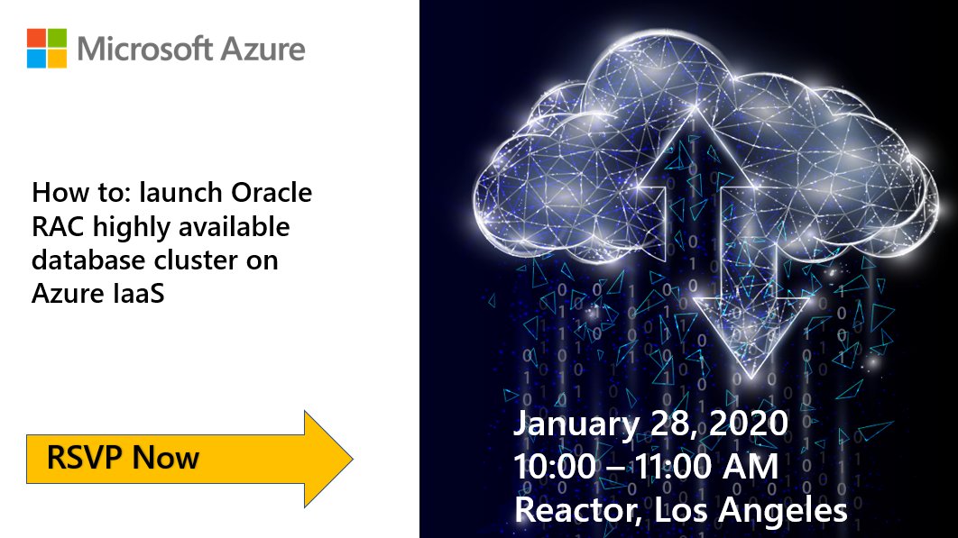 Learn how to lift and shift RAC databases from an existing datacenter or do a greenfield deployment that requires a highly available Oracle database backend in less than 2 hours. buff.ly/36I6uub