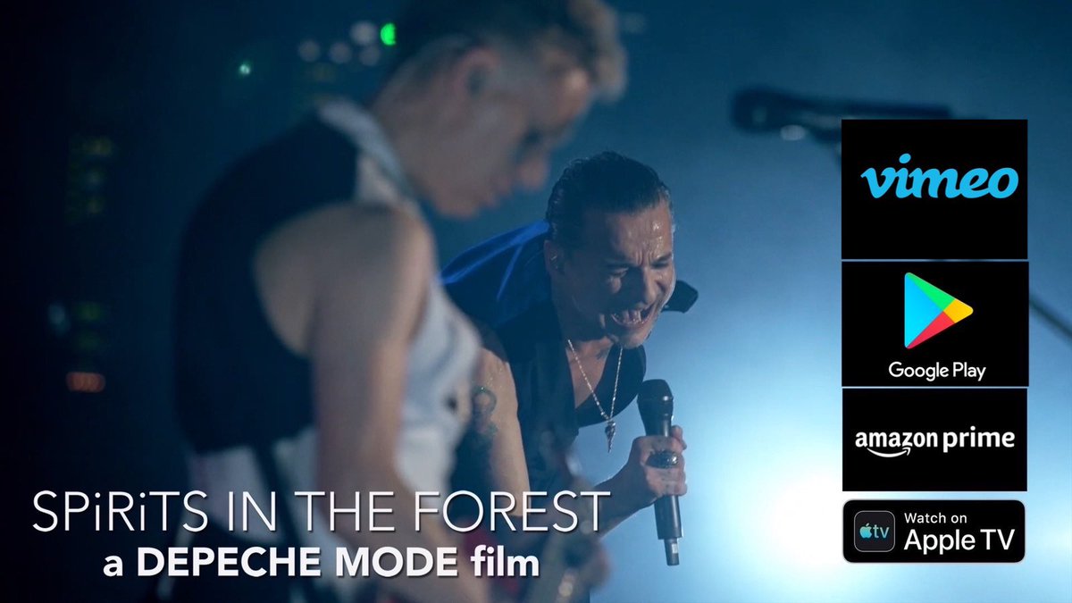 Ultra_Depeche's tweet photo. Depeche Mode - SPIRITS in the Forest is NOW available for download and rental worldwide @AppleTV @PrimeVideo @GooglePlay @Vimeo #DepecheMode https://t.co/Kr1LKKFSKQ
