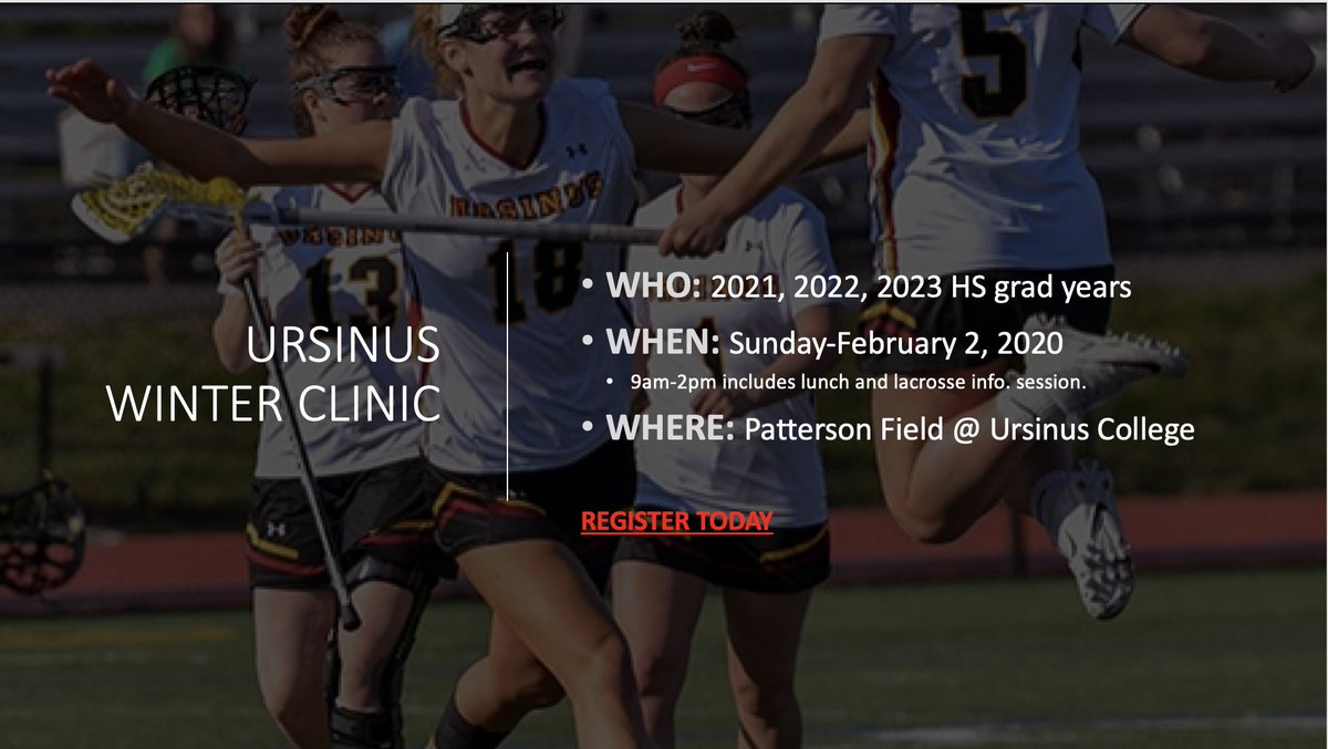 Winter Clinic Alert** bit.ly/36GrZve