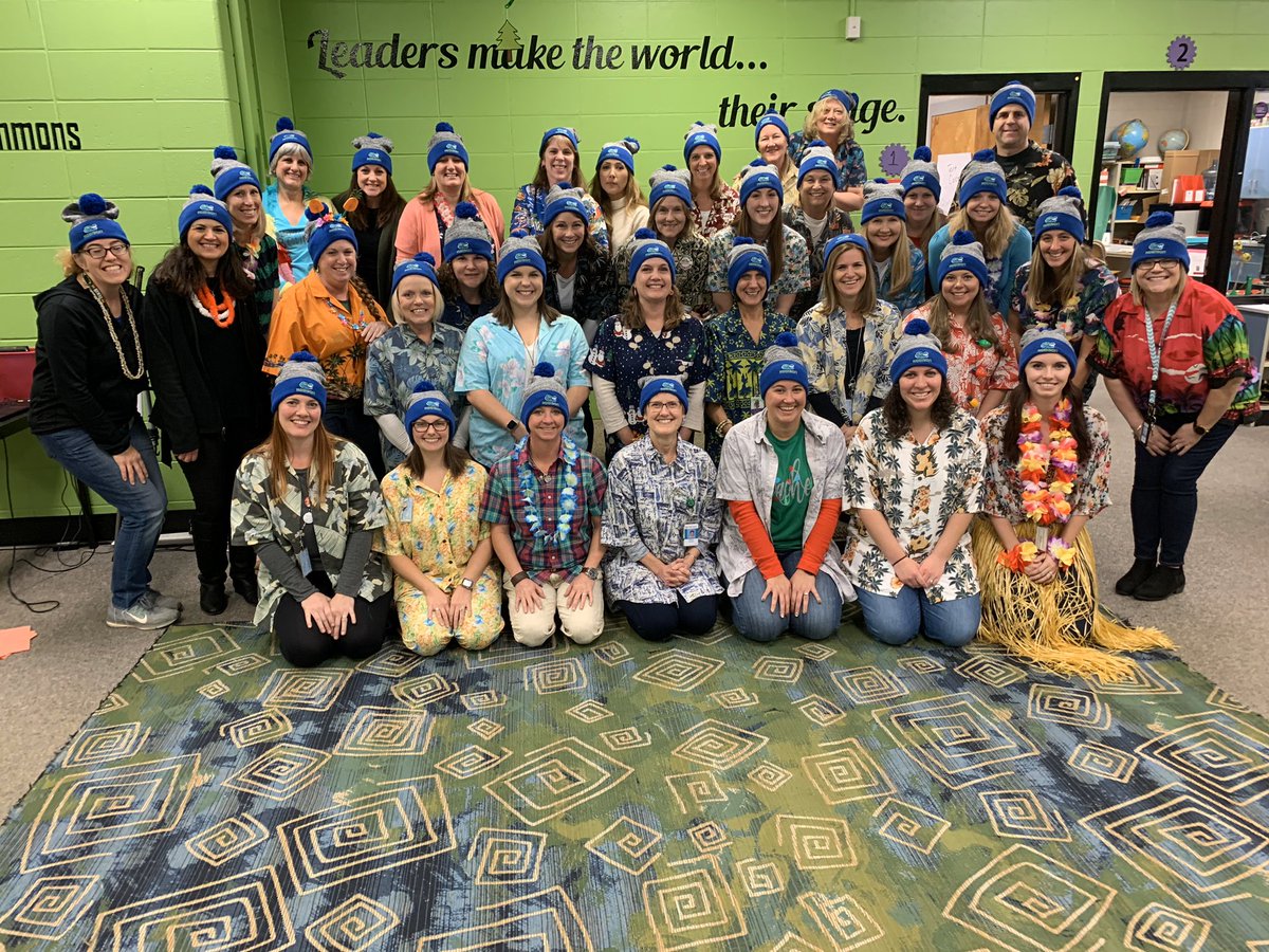 addisongators's tweet photo. Addison staff having fun with our new hat for the holidays! Thanks admin team for keeping us warm this winter!!! #addisonleads #cobbschools #newmascot https://t.co/RkCHeNYIQ0