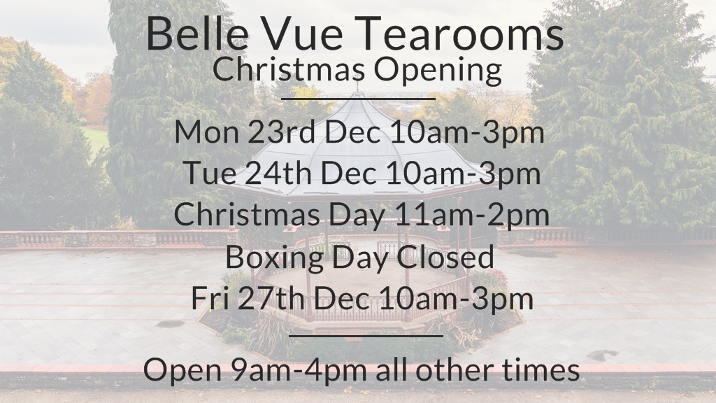 Christmas Opening Times at <a href="/BelleVueTeaRoom/">Belle Vue Tea Room</a> 🎄#Newport