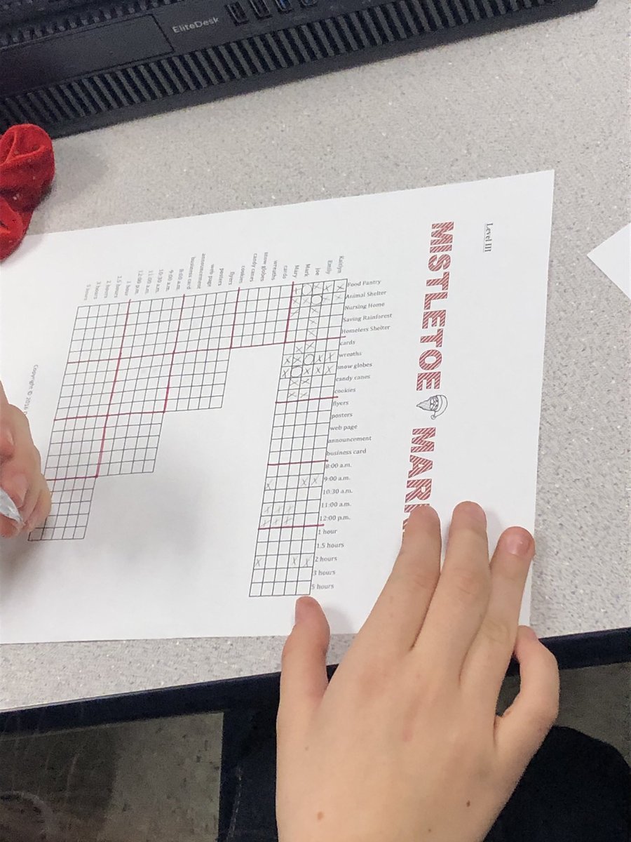 tensmith28's tweet photo. Career Cluster students doing an unplugged Christmas activity to wind down the semester. Who doesn’t love a good logic puzzle??!! #ChMSHornets #Sccareertech https://t.co/EldKEV5zIx