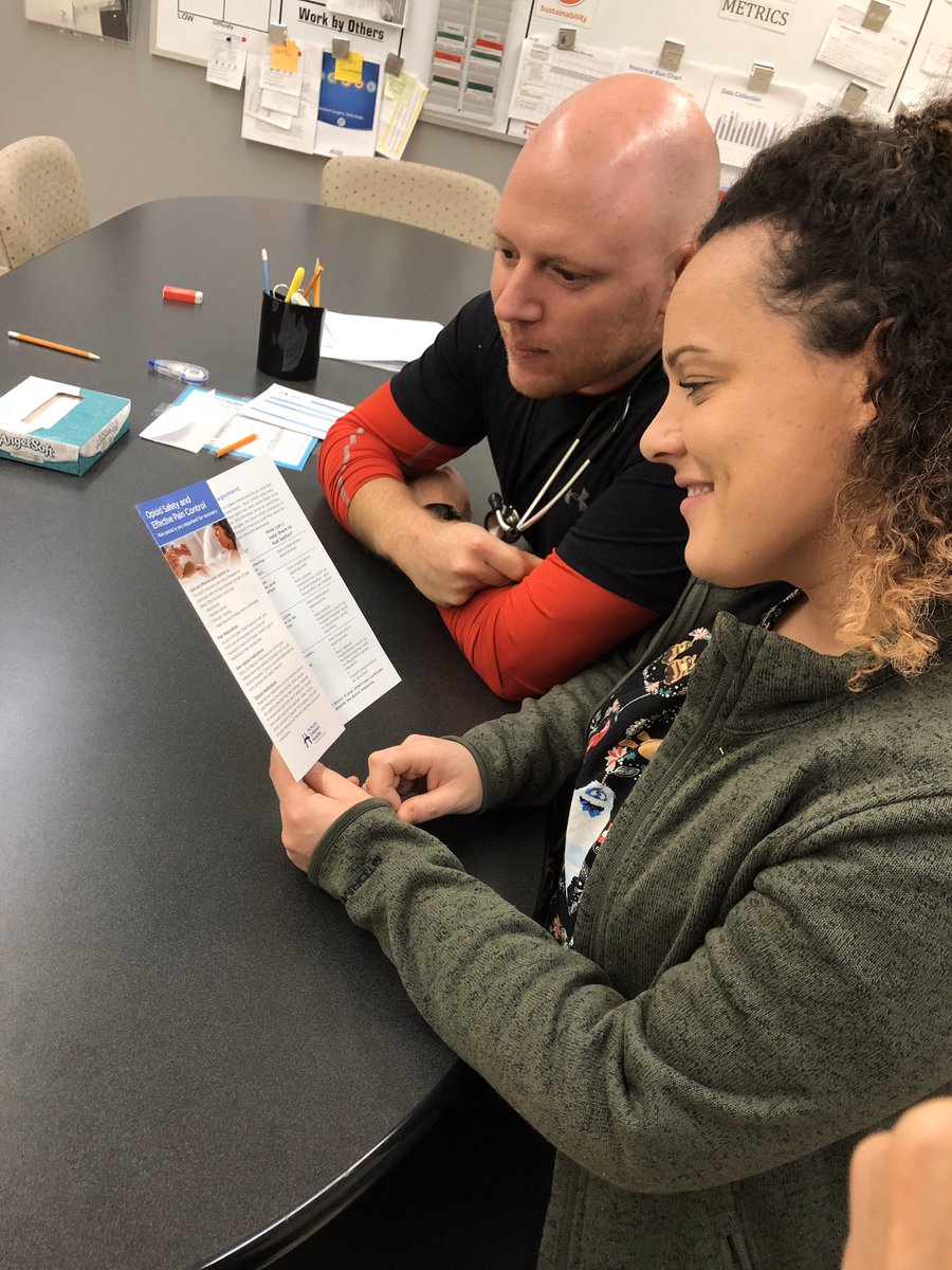 Cut the Count- promoting opioid safety on discharge. RN’s reviewing new patient/parent handout. <a href="/mch_childrens/">McMaster Children's Hospital</a>