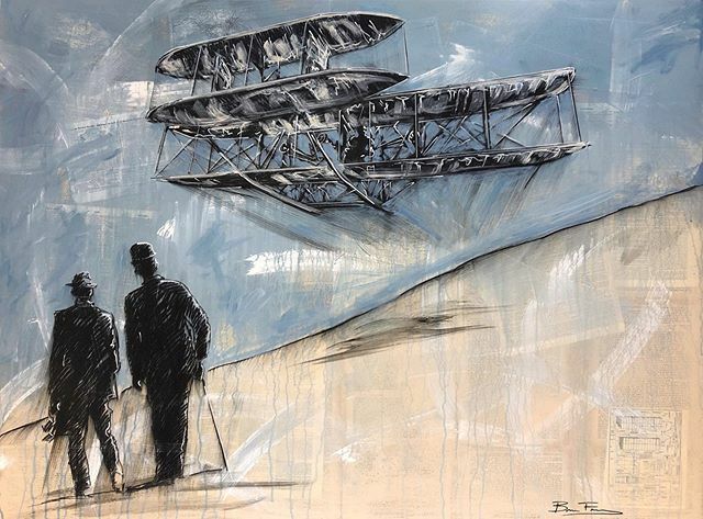 BenjaminFreyArt's tweet photo. My newest commission just landed in its forever home in #raleighnc .
"Dedalus Dreaming" 36x48 #mixedmedia #drawing #painting #collage.
.
.
A few years ago I did a whole series of flight paintings, most of which ended up at the @hamptonroadsairport. This … https://t.co/96eFkGu9Qe https://t.co/CH1FkwfgDb
