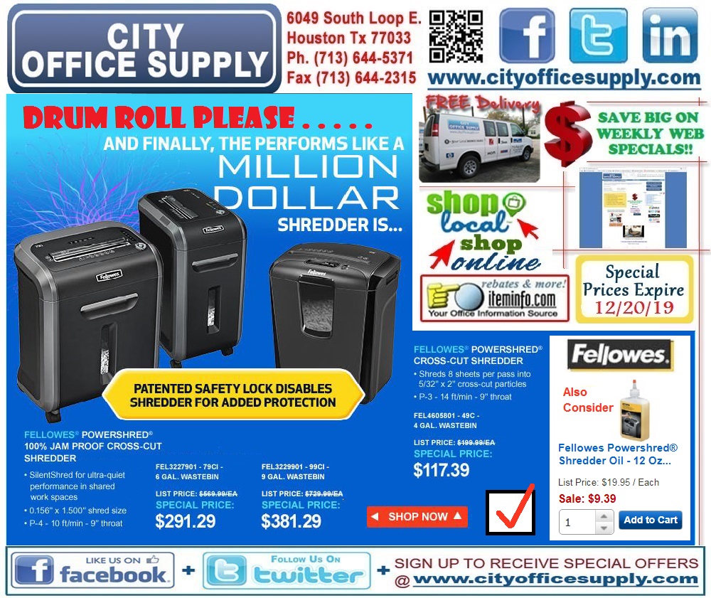 cityos's tweet photo. #TechTuesday's #Trending with @FellowesBrands #PowerShred #CrossCut #Shredders #WeeklyWEBSpecial + #Rebate @ https://t.co/zb4z5RaOwd https://t.co/x6mLgu7ZZn https://t.co/3IzJdY4In6