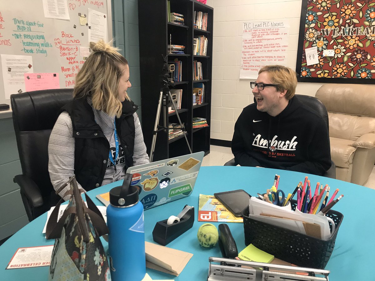 bethbasinger's tweet photo. These two are talking what happened to #admedchat this year and what we might do to encourage more people to participate. @Cameronwhile @sboesen7 #WeAreADM #WinEachDay https://t.co/TWvpj7BqXH