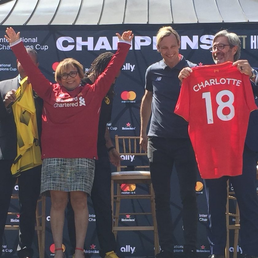 LFCUSA's tweet image. We saw it first hand - Charlotte is definitely a ⚽️ town.

Congrats @CharlotteMLS, YNWA 🤝