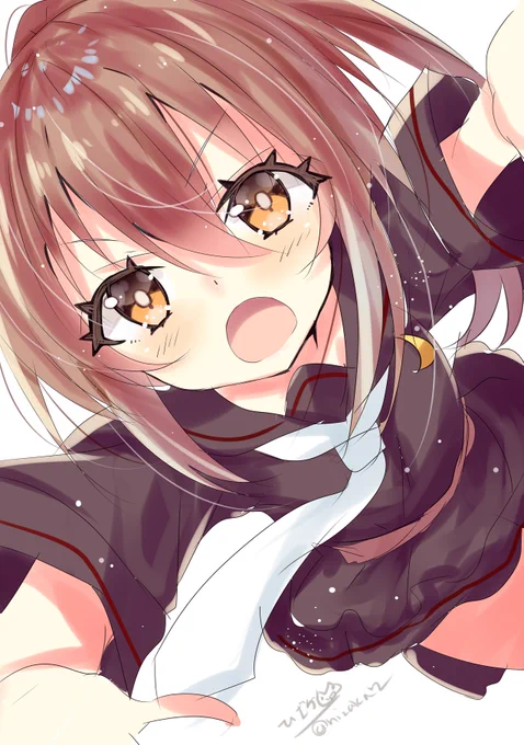 「司令官おきてー」「あと…5分、いや10分…」「むー!これでもくらえ～!」朝起こしに来た文月
#艦これ版深夜の真剣お絵描き60分一本勝負
#艦これ版真剣お絵描き60分一本勝負_20191217 