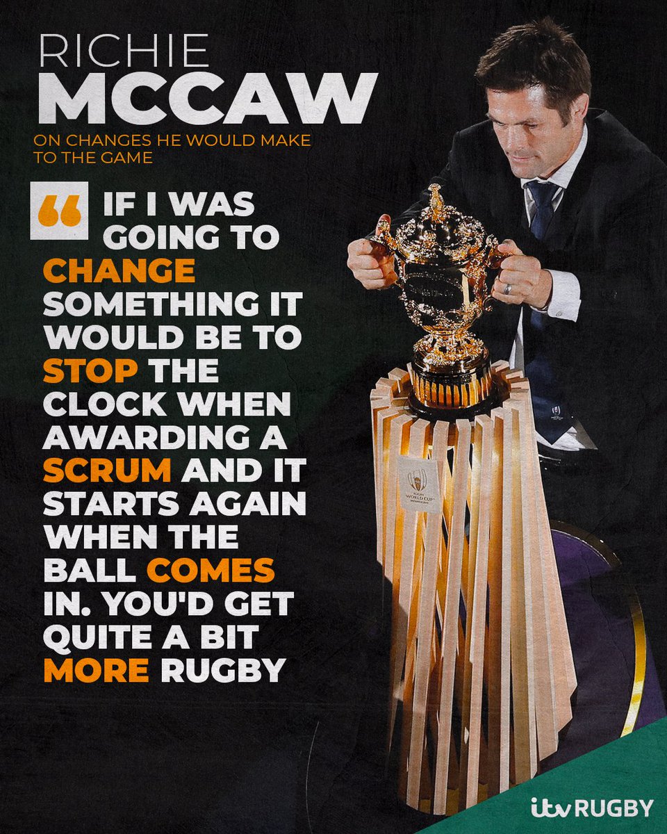 Legend of the game Richie McCaw has some thoughts on improving the sport

Discuss!

#ITVRugby