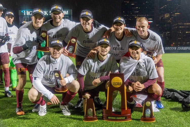 PASS4soccer's tweet photo. ‼️NATIONAL CHAMPIONS‼️
Two more national champions for #PASS4 as defender Adam Robinson and Assistant Coach Daniel Smee won the @NCAASoccer DII National Tournament with @ucwv_msoccer on Sunday. Phenomenal achievement, well done guys #Soccer #CollegeSoccer #NCAA #Charleston https://t.co/gN6Up96lkd