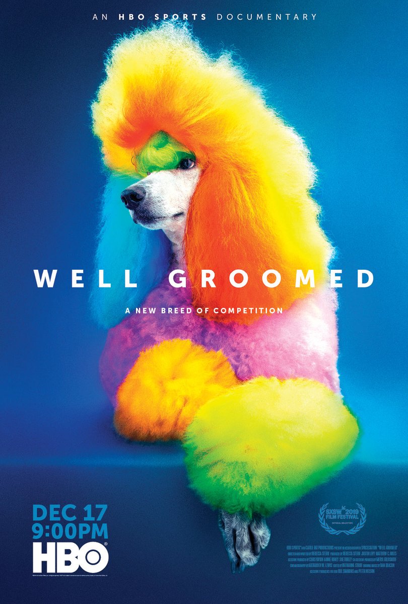 BillSimmons's tweet photo. Tonight on @hbo at 9pm — we’re premiering “Well Groomed,” a fascinating documentary that I executive produced about competitive dog groomers. Check it out tonight! https://t.co/eH2b4WxEK5