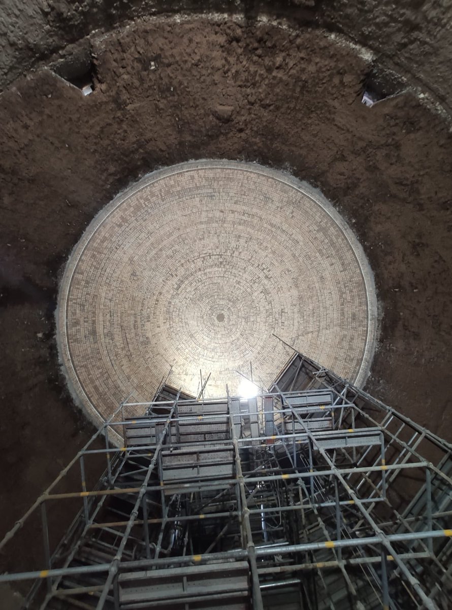 ref_solutions's tweet image. Zinc roaster refractory dome constructed in 28 days. Diameter 16.7m