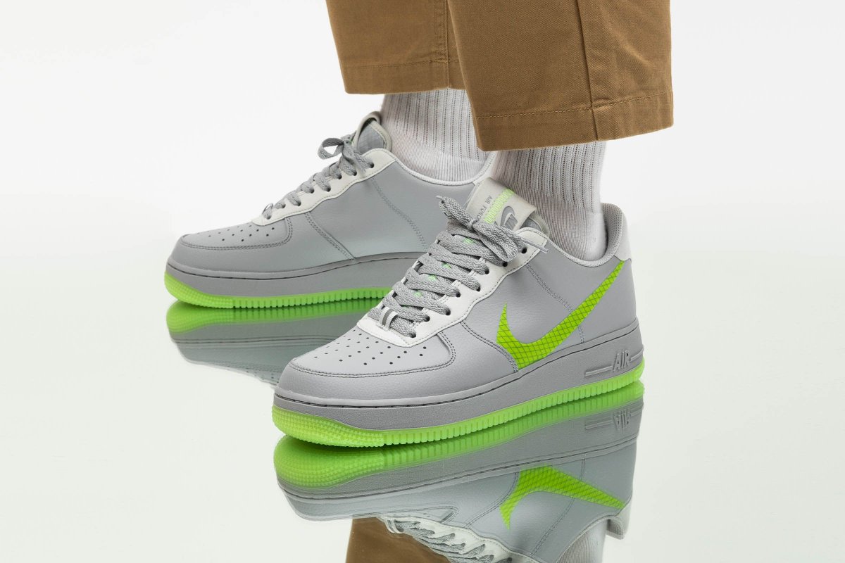 nike air force grey and green