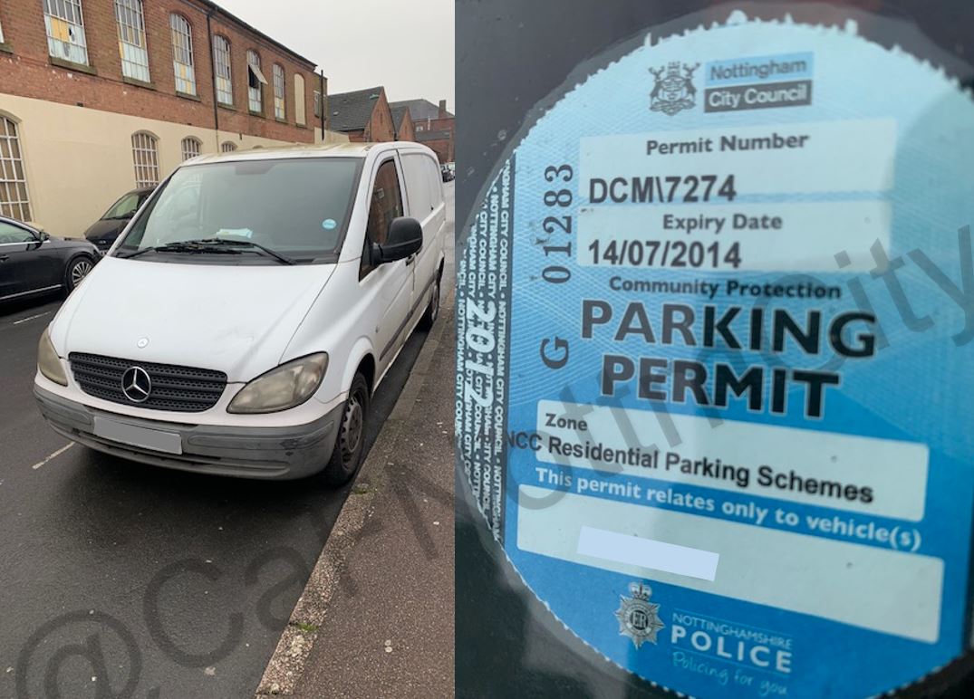 CaFNottmCity's tweet photo. "I've just brought this van & the bloke said I could park it anywhere with this permit"
It doesn't work like that & unfortunately it also expired over 5 years ago!🤦🏼♀️
Motorist escaped a penalty and the permit retained.....as a museum piece😂
#CheckTheRules #Nottingham #Parking https://t.co/8TrPibuV2V