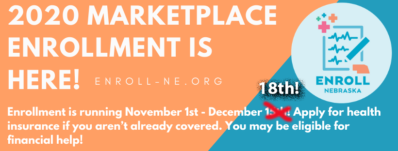 Open Enrollment for the Marketplace has been extended until 2 am CT December 18th! Apply for health insurance that meets your family’s needs and fits your budget.