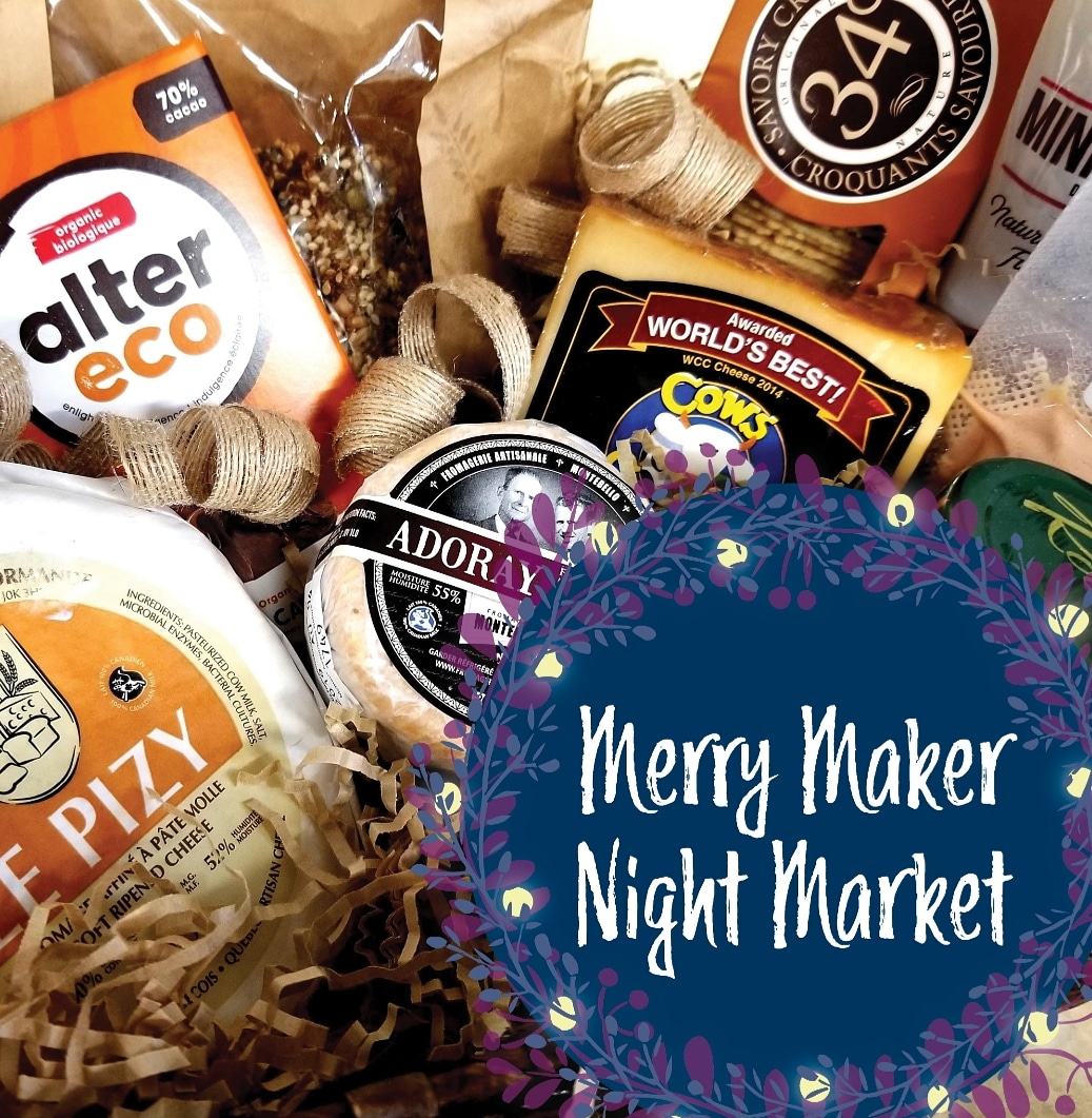 Happening tomorrow night! The annual @GuelphMarket Merry Maker Night Market. Live music, food trucks and all of the cheese we can muster! #supportlocal #GuelphFarmersMarket #nightmarket #cheese #tistheseason