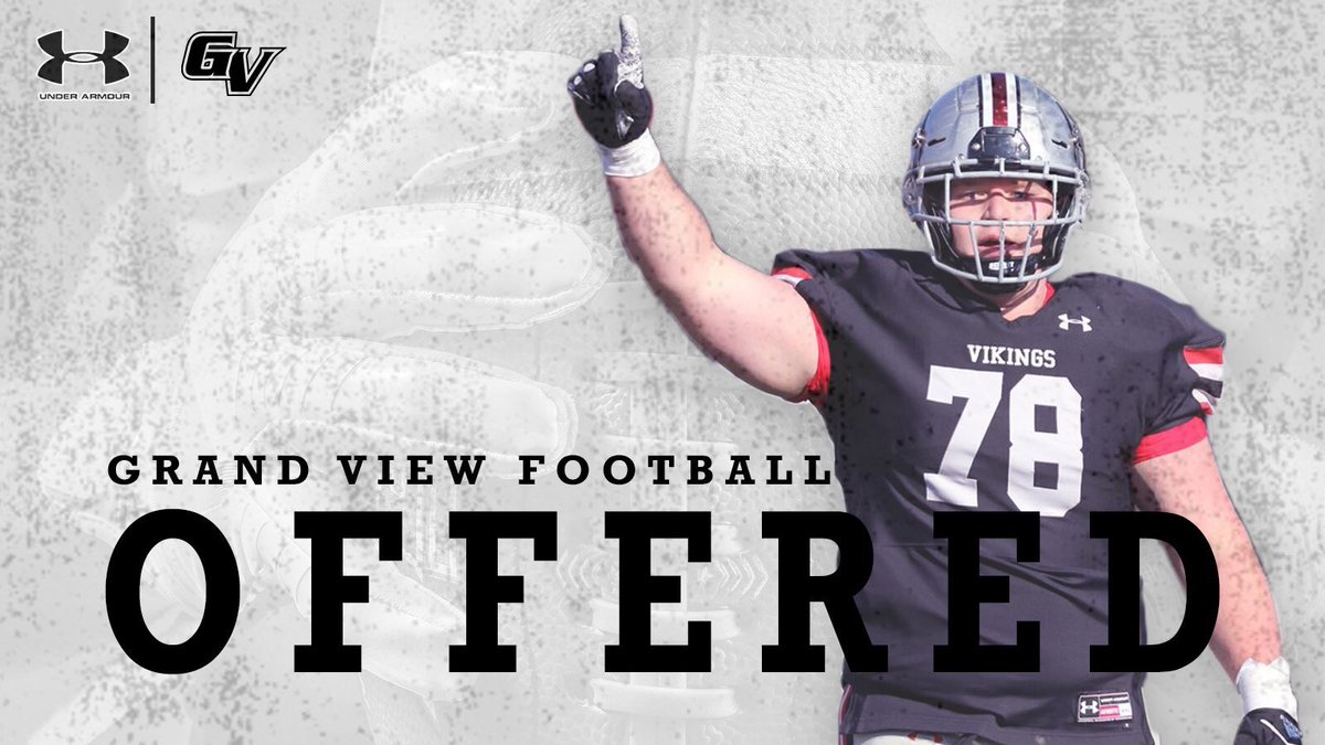 Extremely blessed to receive my first college football offer from Grand View University! Huge thanks to <a href="/TMartin_Coach/">Tyler Martin</a>, @Coach_ADutcher,  and everyone that has helped me get to this point. Go Vikings!