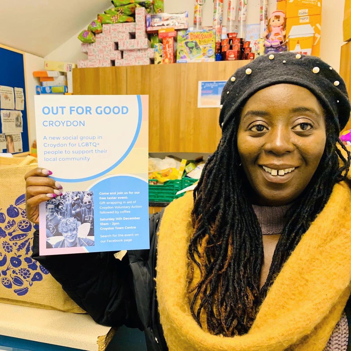 outforcroydon's tweet photo. A big thank you to all the people who helped us advertise our event on Saturday: Fatima at Revivify, Michaela at the Coop, James at Waitrose, and Laszlo at Sainsbury’s and more. Really pleased to be making community connections 💚
#lgbt #croydon #southlondon #charity #local https://t.co/Hju4O18uK9