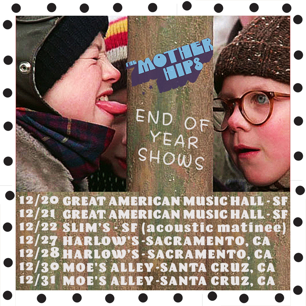 GroupBonfire's tweet image. If you're spending the end of 2019 out on the west coast, don't miss our Bonfire booking artist @themotherhips in San Francisco, Sacramento, and Santa Cruz!🎶☃️😎🌊 

Get your tickets HERE:bit.ly/2r0Pkst