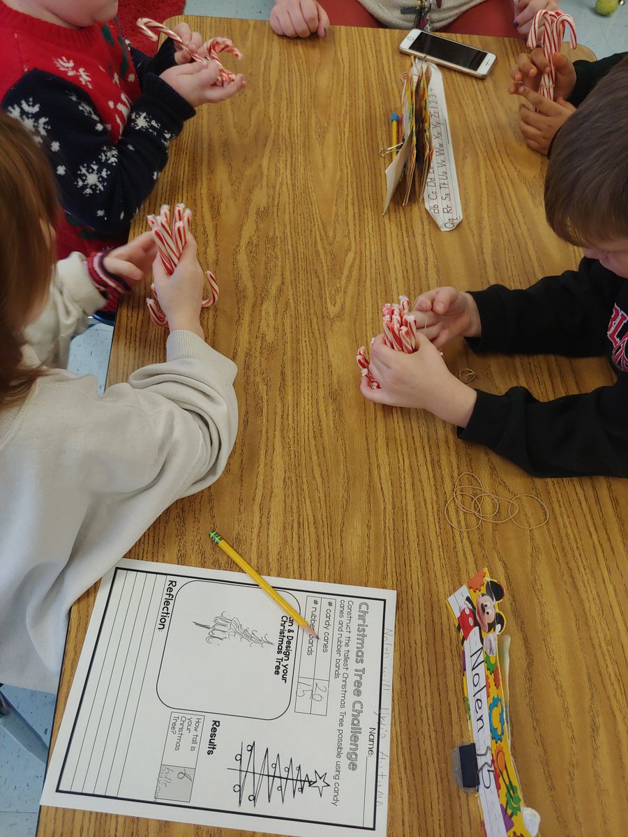 STEM in progress. Making a Christmas tree using candy canes. Students had to plan the construction first. <a href="/suestringfield/">Sue Stringfield</a> <a href="/AnnittaJo/">Annitta Jo Baggett</a> <a href="/ErnestineAdams/">Ernestine Adams</a> <a href="/Mrslynch707/">Kristen Lynch</a>