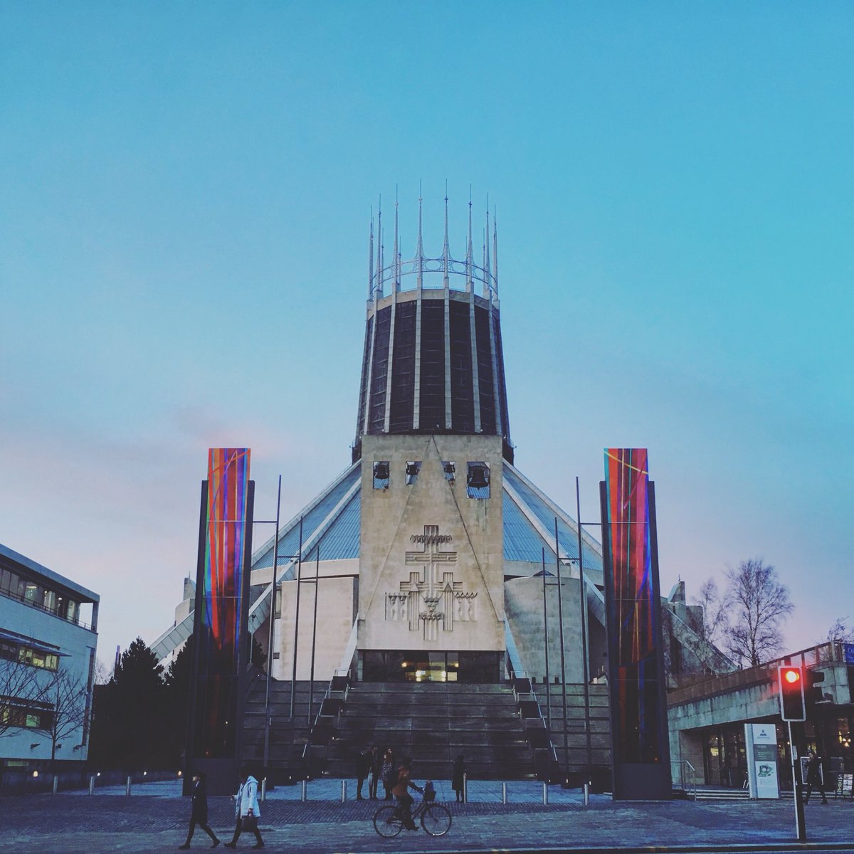 DrawAndCode's tweet photo. Itβs a beautiful time of year - #liverpool is looking fantastic. π
And the @liverpoolmetropolitancathedral is a good spot for a meeting. π€ #metropolitancathedral #liverpoolmetropolitancathedral #sunset #studiolife #liverpooltech #knowledgequarter #knowledgequarterliverpool https://t.co/ncE56mDcAp