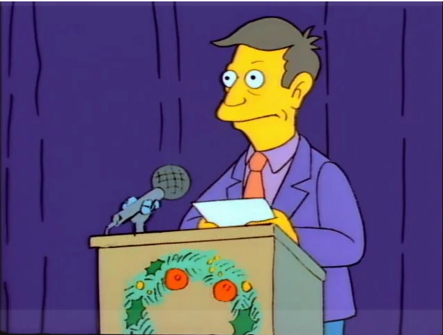 _ArmandoBarreda's tweet photo. Hace 30 años se transmitió el Especial de Navidad de #LosSimpson también fue la primera aparición de nuestro director favorito y amante de los Viernes de siluetas. Seymour Skinner. 
¿Qué frase/momento recuerdan más de este episodio? https://t.co/mrkzsr1kaL