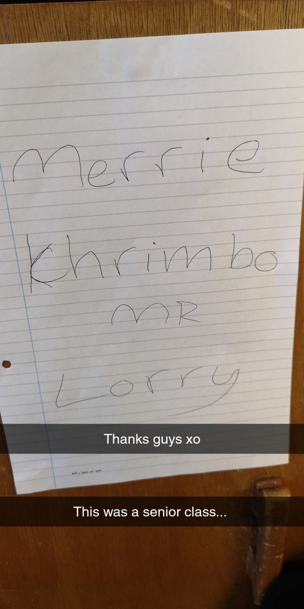 Thank you to my Nat 5 class; who, successfully, managed to trigger every single one of my teacher peeves in one Christmas card.