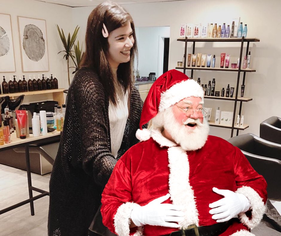 downtownbench's tweet photo. Who’s looking dapper after his appointment at Hair Creations?  Big night for Santa is only 7 days away!  #downtownbench #Beamsville #shopoffline #Bdowntown #downtownsantatour #shoplocal https://t.co/ywETfTUuIR
