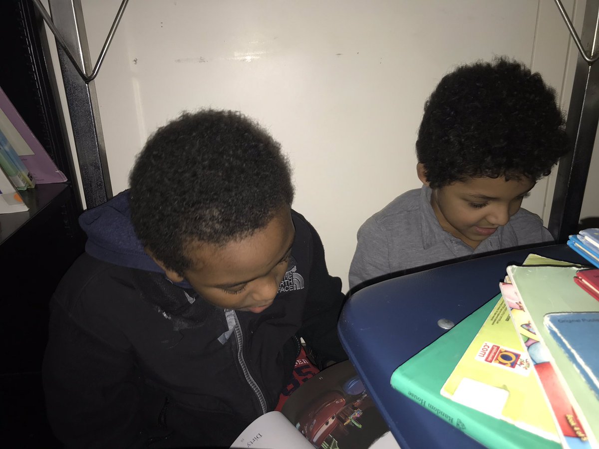 skullydavis's tweet photo. Reading to a friend is a great way to build fluency. Today these first grade friends had an impromptu literacy station under a desk! #BridgesLearningCenter #AkronSchools https://t.co/3pgEqKPHJk