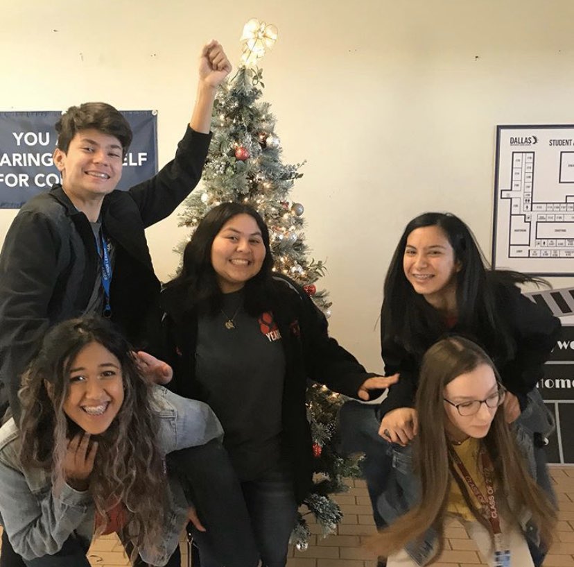 On 12/6 JHHS Student Council, Student Leadership, and feeder school representatives went to DISD to deliver $5000 for Thomas Jefferson High School, Thomas Edison Middle School, and Walnut Hill Elementary School to support the schools destroyed by the tornado.