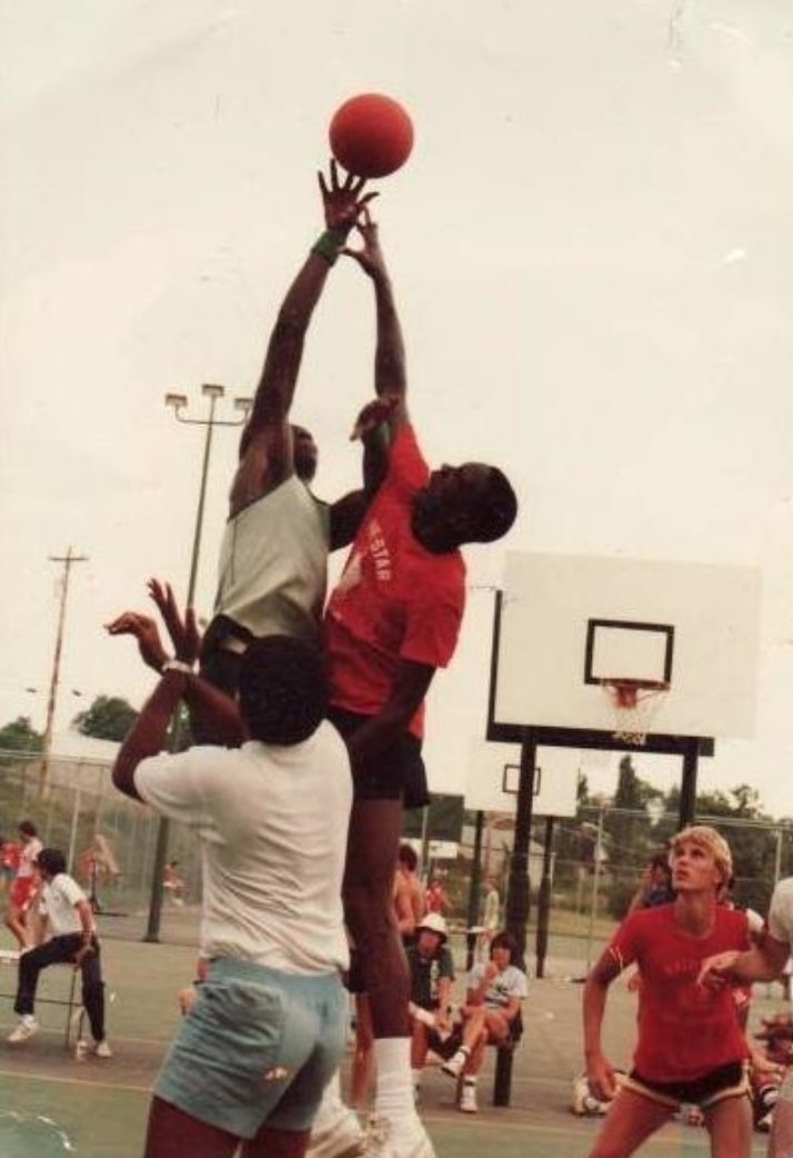Five-Star Basketball on Twitter: "Throwback Michael and Len Bias tipping it off at camp! #TheLastDance / Twitter