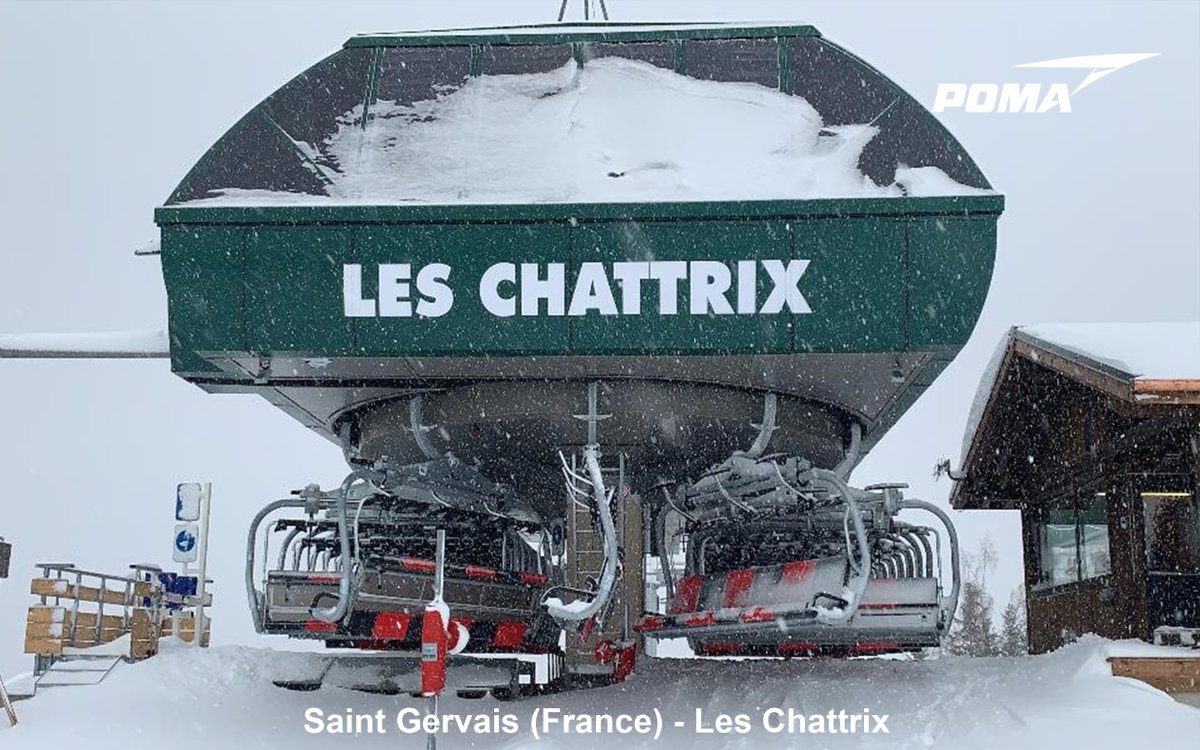 POMA_ropeways's tweet photo. #MardiChantier
A @Saint_Gervais, la STBMA remplace le #télésiège fixe #Chattrix au débit et confort limité par un télésiège débrayable 6 places plus performant pour réduire l'attente en période d’affluence pour cet accès principal au #domaineskiable depuis Saint Nicolas de Véroce https://t.co/LZM4t3ugbC