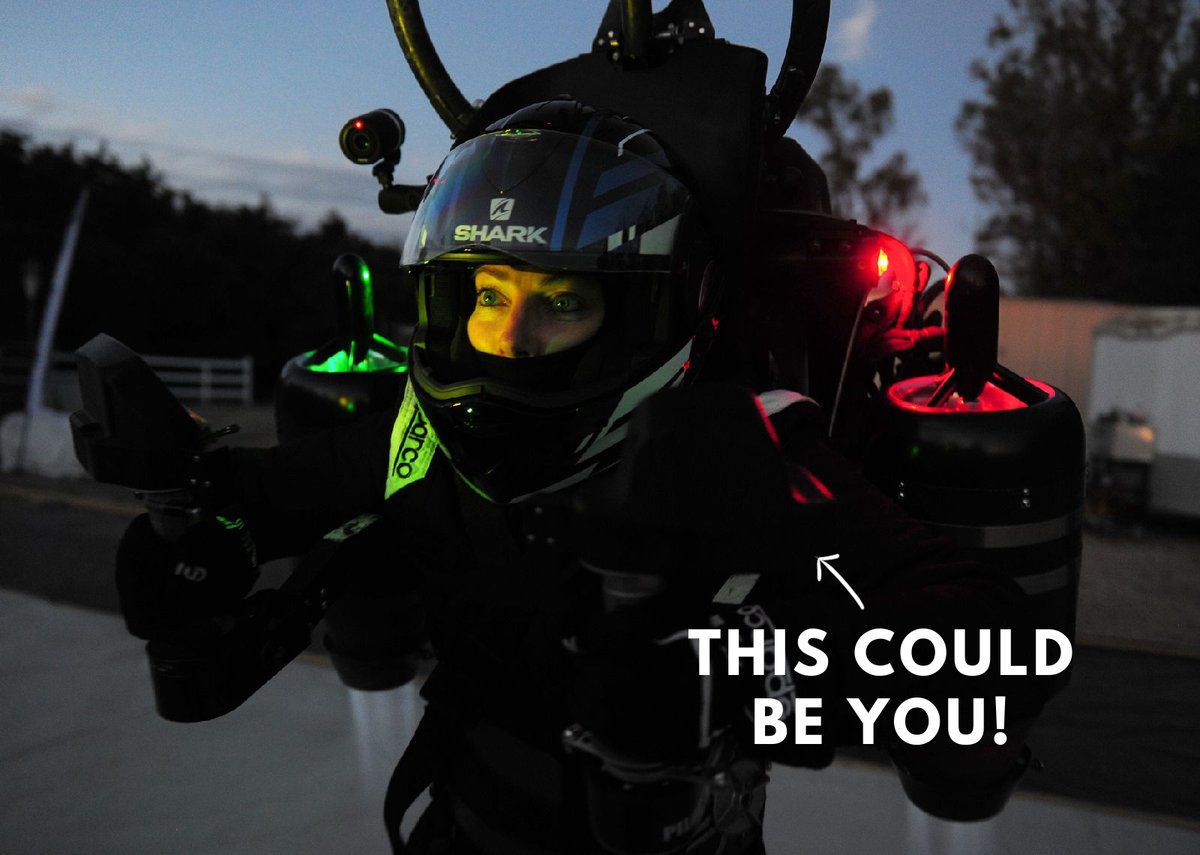 JetPackAviation's tweet photo. Come fly the world's only JETPACK! We've opened our training program at our LA training center to the public once again. Join us for 3 days and learn how to fly! https://t.co/Hcu0AoLEWs #jetpack #flight #adrenalinejunkie #amazing #flight #extreme #jetpackaviation https://t.co/cumhQYJuEK