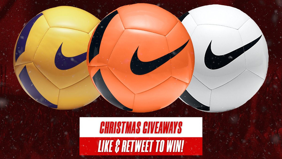 🎁 Giveaway No.5 🎁

This time 3⃣ of you are in with a chance! 

Like &amp; Retweet to win a Nike Pitch Team Training Football ⚽️

Winners to be announced tomorrow! 🎄