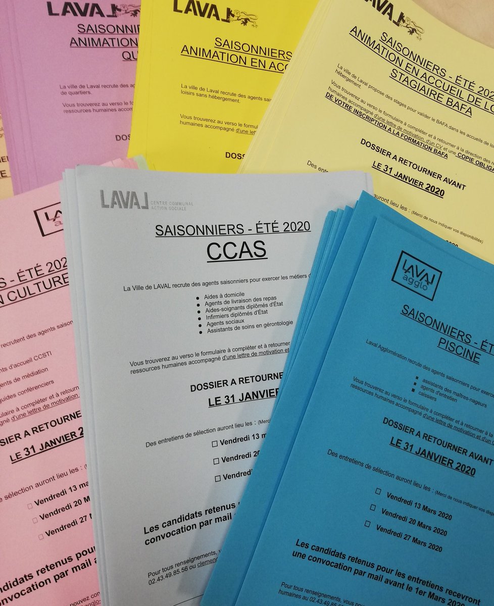 cijlaval's tweet photo. #Jobd'été : les dossiers pour postuler à @Laval_la_Ville et @LavalAgglo viennent arriver. N'hésitez pas à passer en chercher au @cijlaval. Vous avez jusqu'au 31 janvier pour postuler | ! https://t.co/LzbbPLGxqu